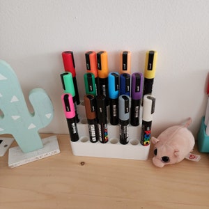Posca 24 Marker Organizer (1M, 3M & 5M) (IKEA SKADIS, Pegboard or Desktop | 22 Colors)