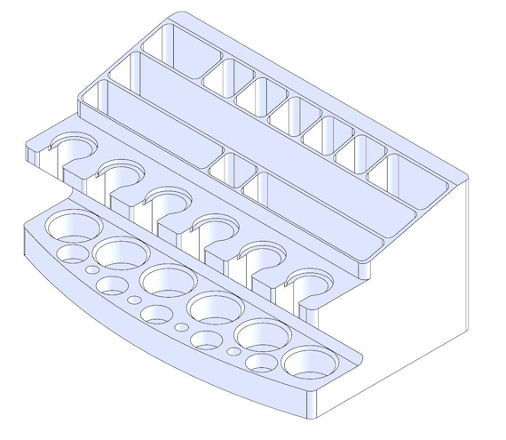 3D Printer Files for Mini Desktop Cricut Blade and Tool Organizer (STL and 3MF) (Personal Use Only)