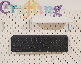 Keyboard Holder for IKEA Skadis, IKEA Uppspel & Pegboard Hooks  (Ikea Skadis/Uppspel or 1/4" Pegboard)