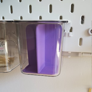 IKEA SKADIS Removable Dividers for Clear Bins (5 Different Compartment Styles)