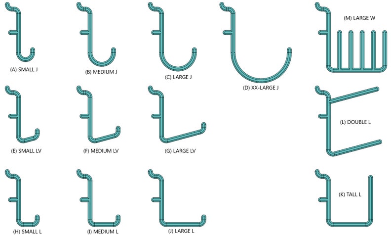 3D Printer Files for Standard 1/4 Pegboard Hooks and Accessories Collection STL Personal Use Only image 8