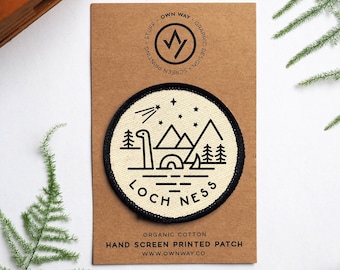 Loch Ness - Terras Altas da Escócia - Patch de algodão orgânico