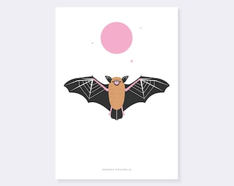 Bat Soprano Pipistrelle A3 print