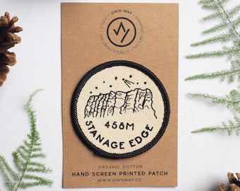 Stanage Edge - Peak District - Organic Cotton Patch