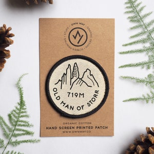 Old Man of Storr - Isle of Skye - patch van biologisch katoen