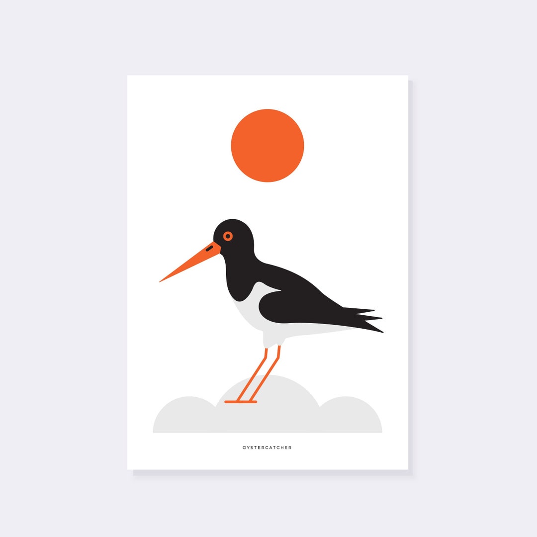 Oystercatcher A3 Hand Printed Screen Print Etsy