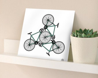 Bike trio 210mm Square Print