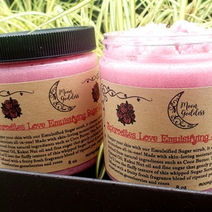 Aphrodites Emulsifying Sugar Scrub - All Natural Sugar Scrub - Body Scrub - Witch beauty - Exfoliating Sugar Scrub - Natural Body Care