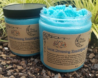 Lucid Dreaming Emulsifying Sugar Scrub- All Natural Sugar Scrub - Body Scrub - Witch beauty - Exfoliating Sugar Scrub - Natural Body Care