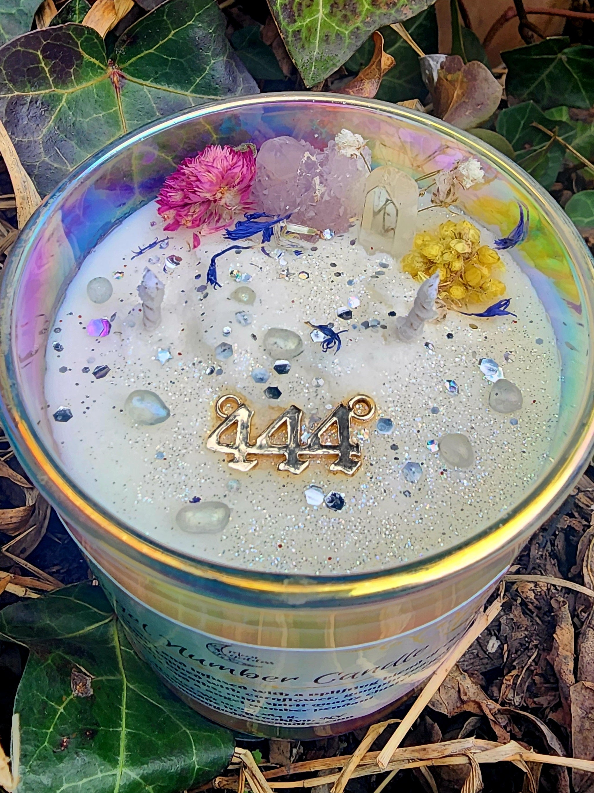 Angel Number Candle - Crystal Infused Candle - Etsy