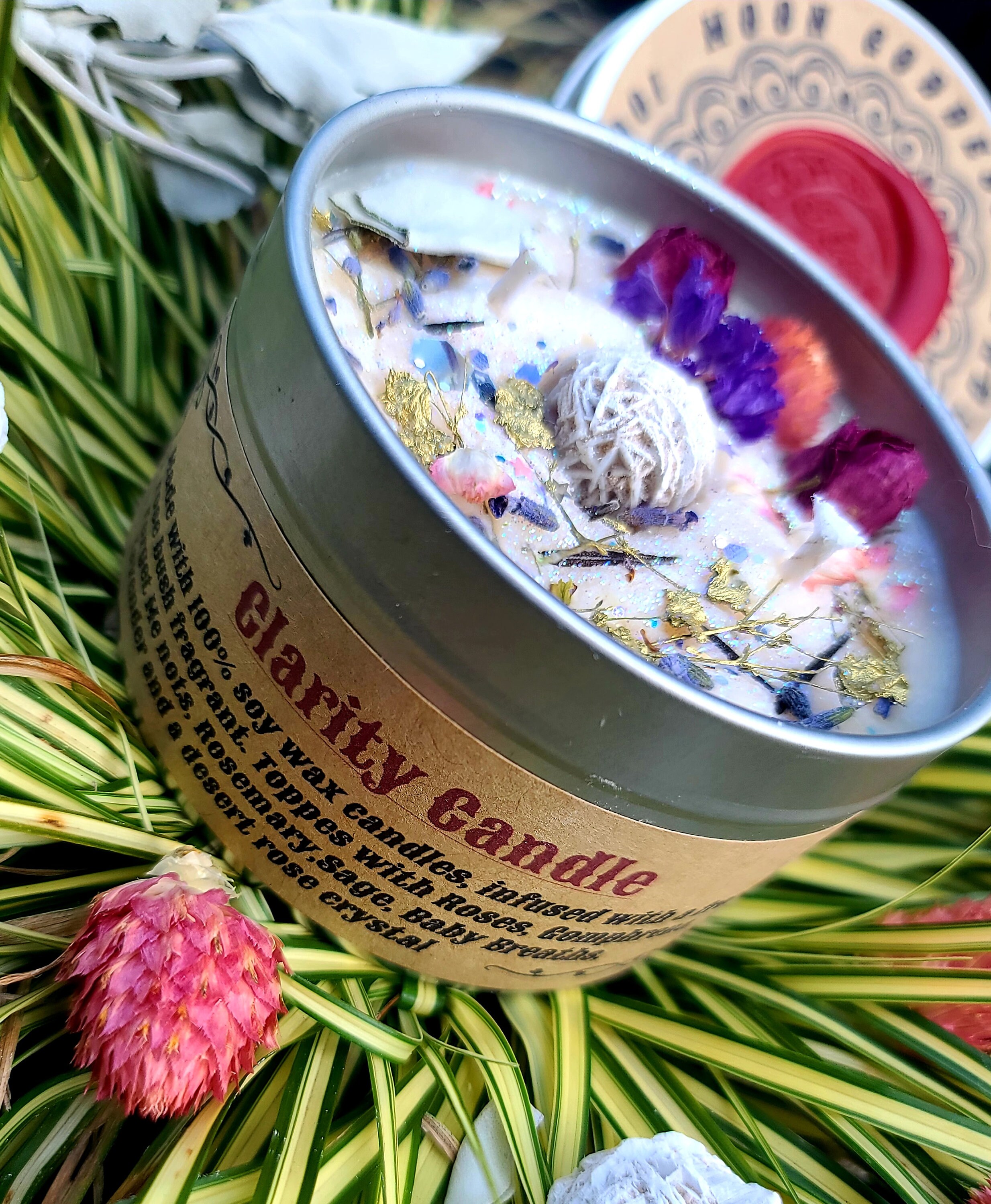 Clarity Candle Intention Candle Desert Rose Candle Etsy