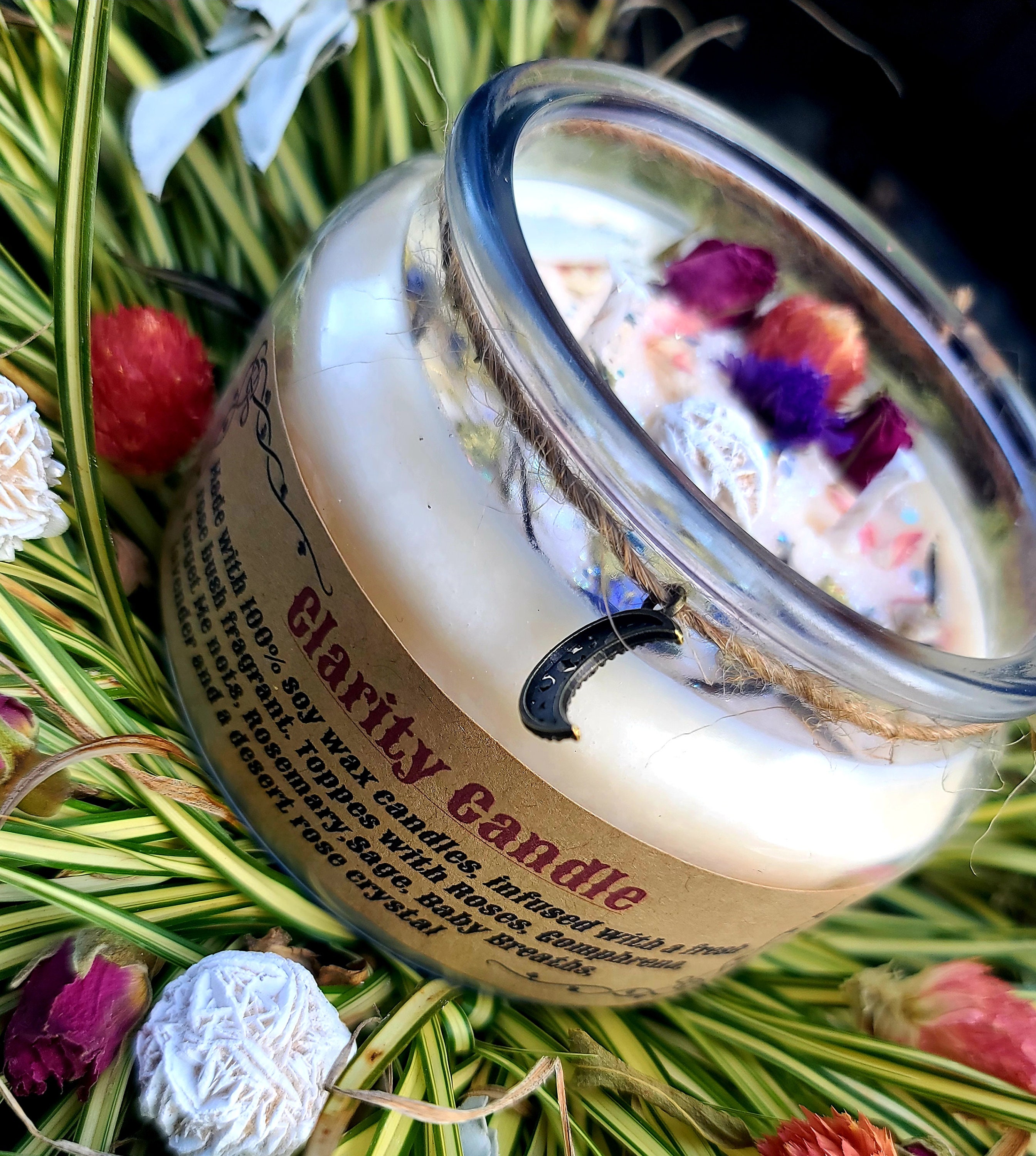 Clarity Candle Intention Candle Desert Rose Candle Etsy