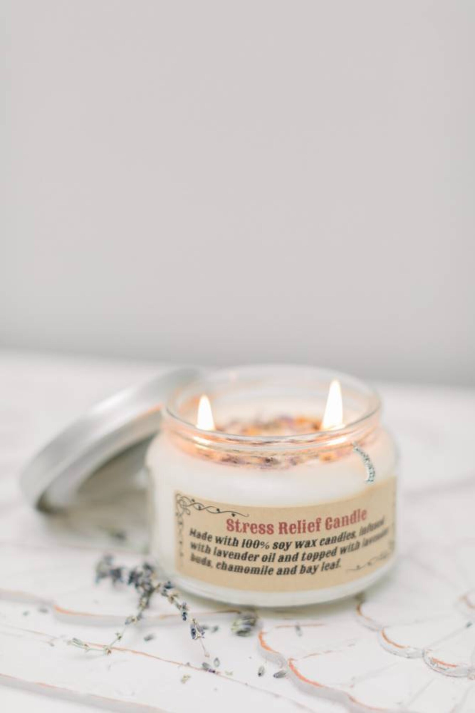 Stress Relief Candle Aromatherapy Candle Lavender Infused Etsy