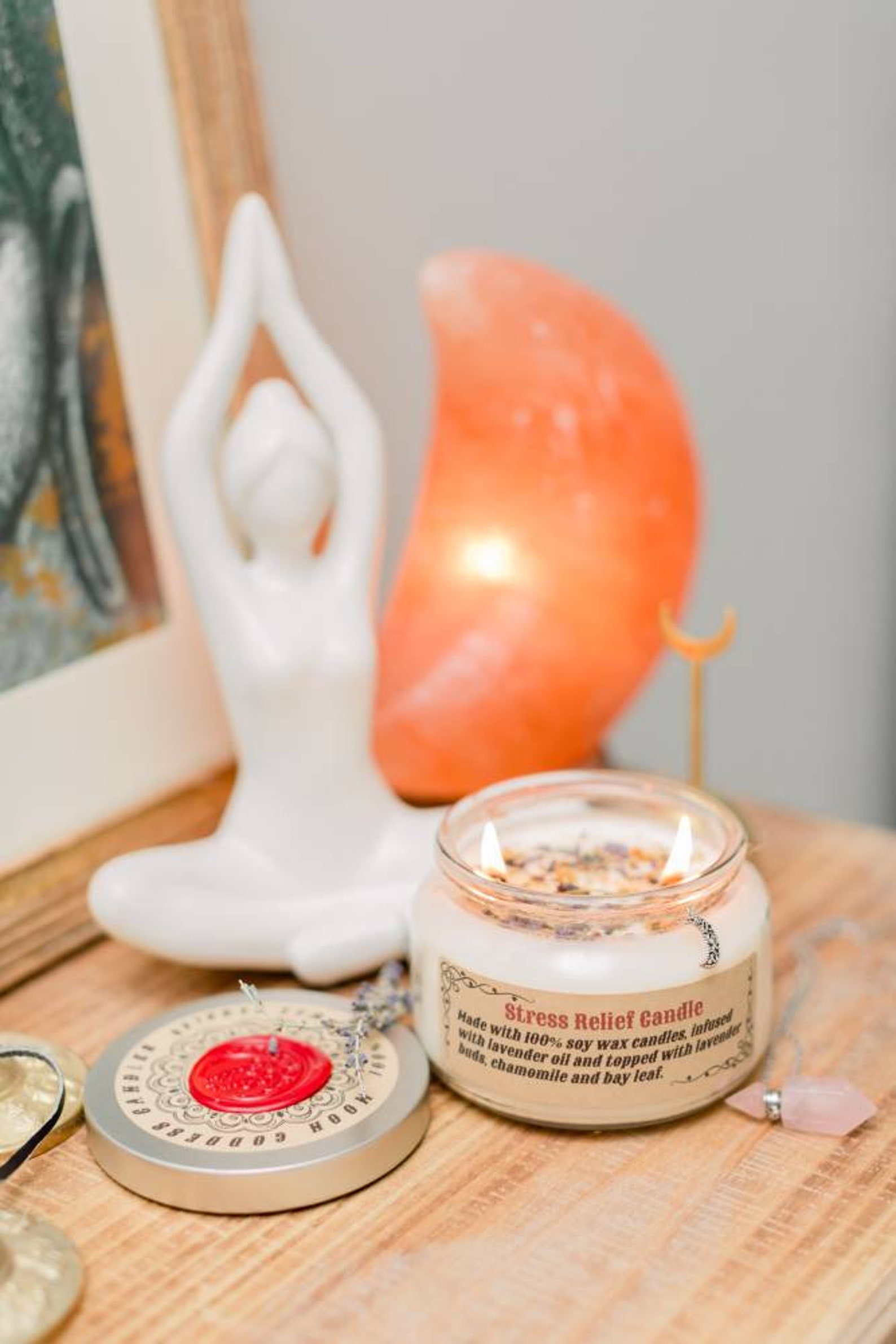 Stress Relief Candle Aromatherapy Candle Lavender Infused Etsy