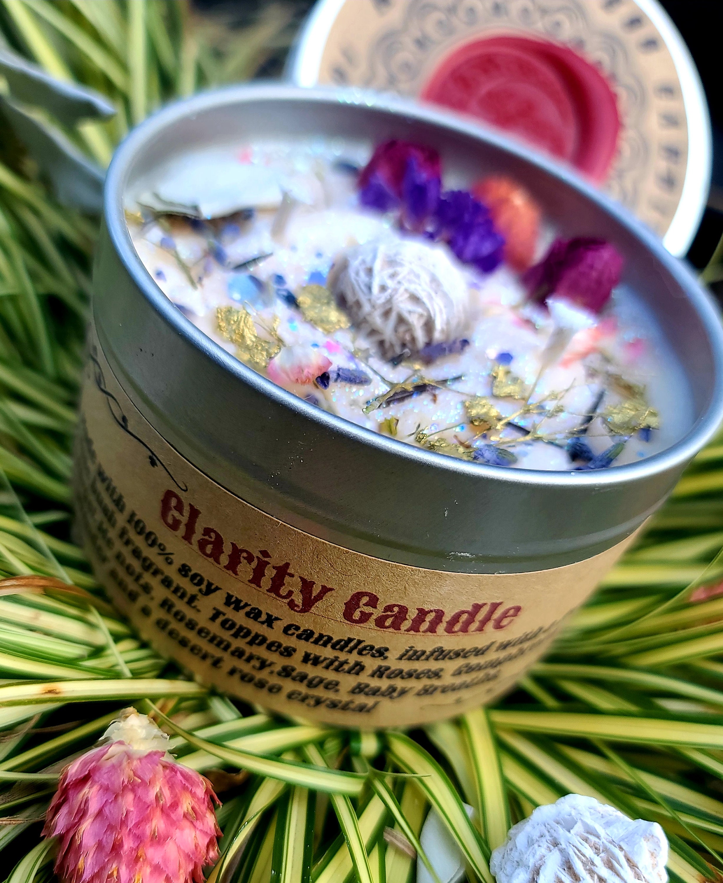 Clarity Candle Intention Candle Desert Rose Candle Etsy