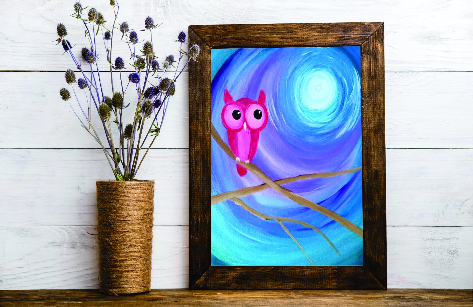Owl in the Moonlight Print