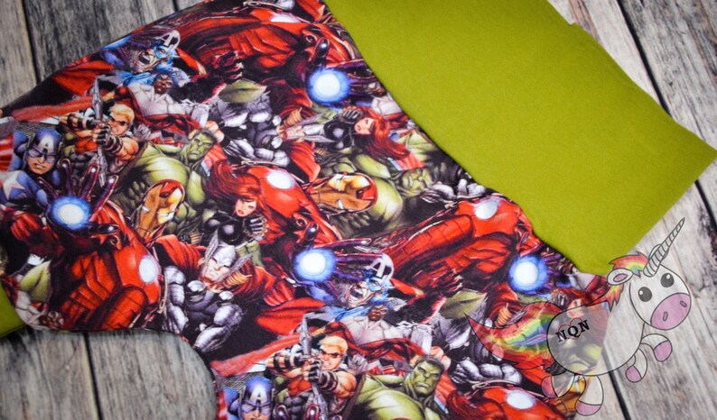 3m-12m Marvel Grow with Me Harem Shorts Bunny Bottoms Sz