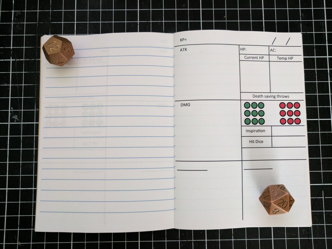 D&D 5th Edition Play Diary Etsy