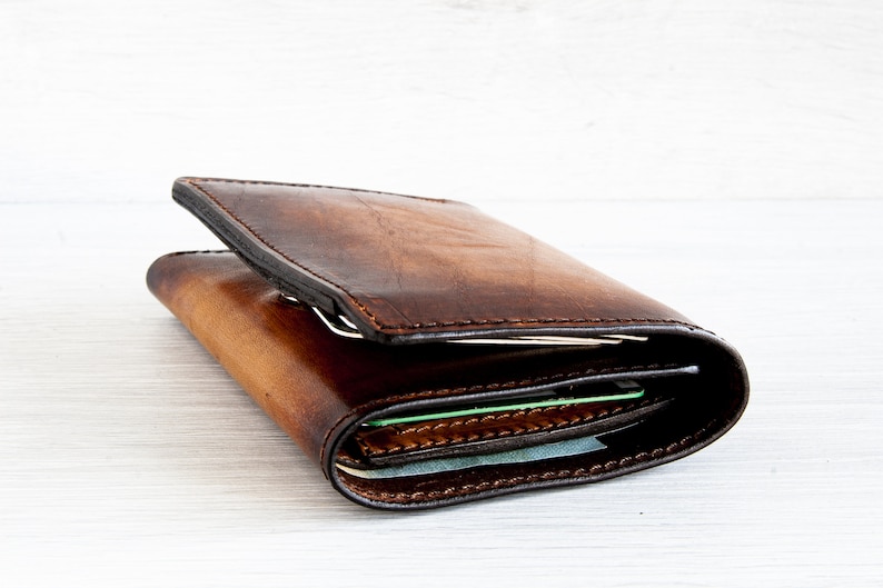 Portafoglio in pelle trifold