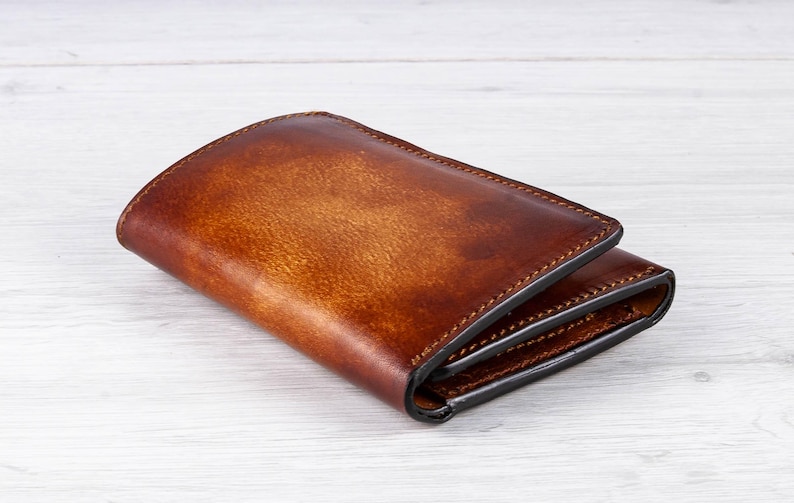 Portafoglio in pelle trifold