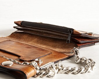 Portafoglio da Motociclista con catena Stile Harley Davidson: Per