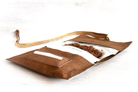 airtight tobacco pouch Leather Tobacco Pouch With Laces – Handmade Tobacco Holder – Personalized  Gift for Smokers – Leather Smoking Accessory