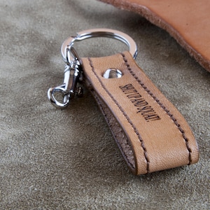 Porte-clés en cuir personnalisé, fête des pères