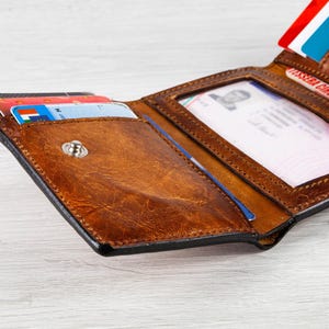 Portafoglio in pelle trifold