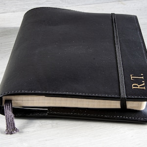 Personalized leather diary cover, for 13 x 21 cm diaries