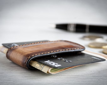 Magnetic leather money clip