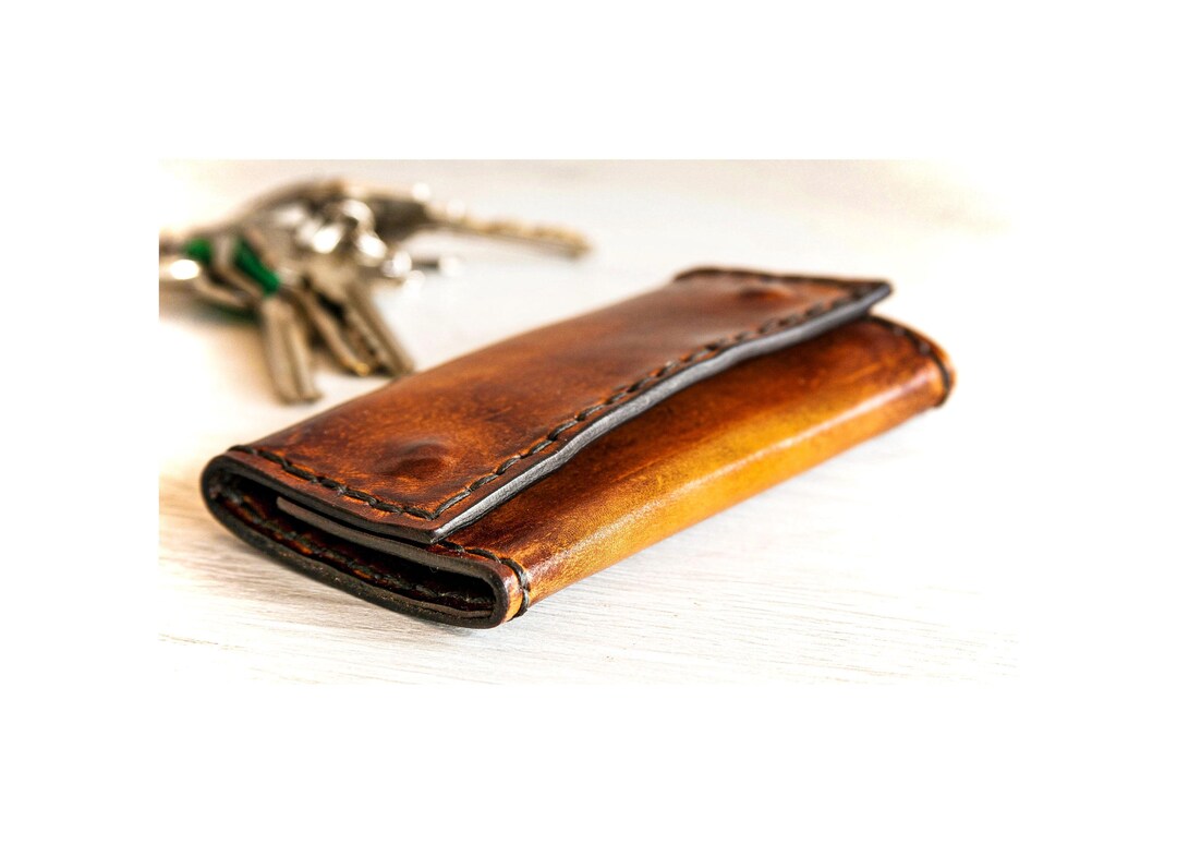 Hand-sewn Leather Key Case/men's Closed Leather Key Ring Hand-sewn Leather Key Case/men's Closed Leather Key Ring