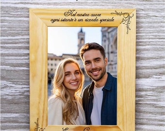 Personalized wooden wedding photo frame for your home