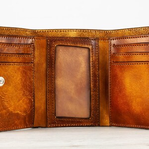 Portafoglio in pelle trifold