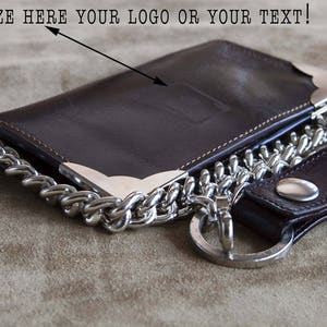 Cartera de cuero para motociclista