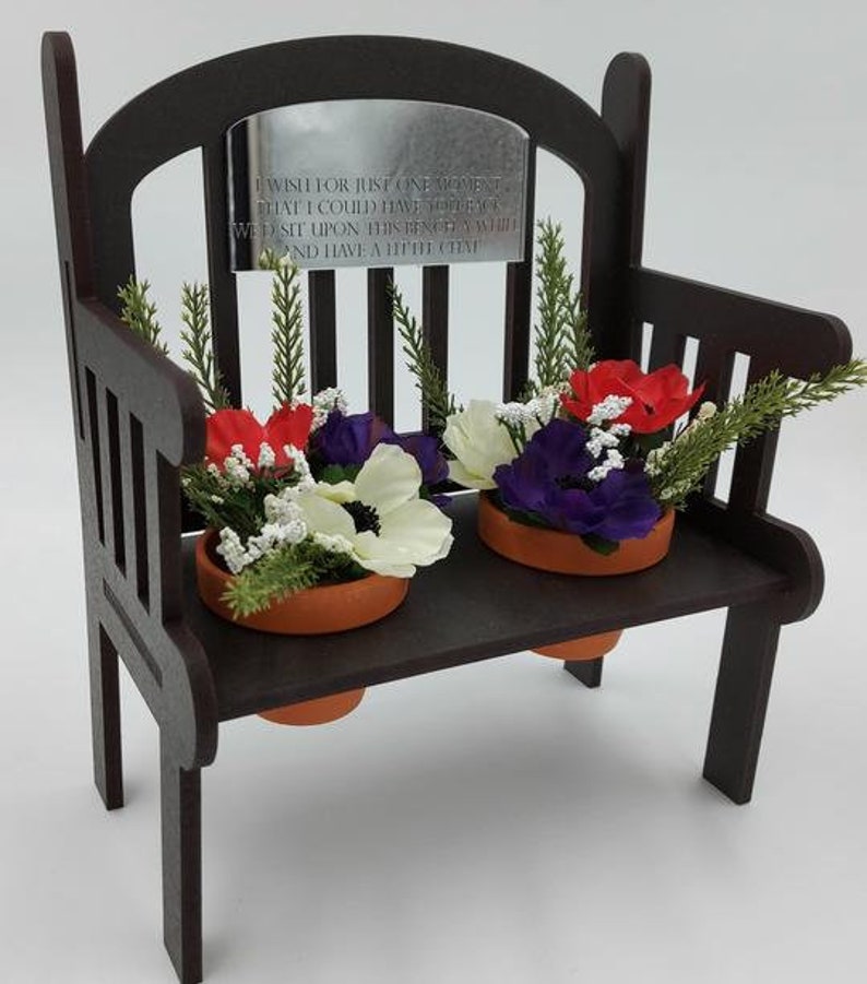 I Wish Verse Miniature Memorial Bench Keepsake Sympathy Etsy UK