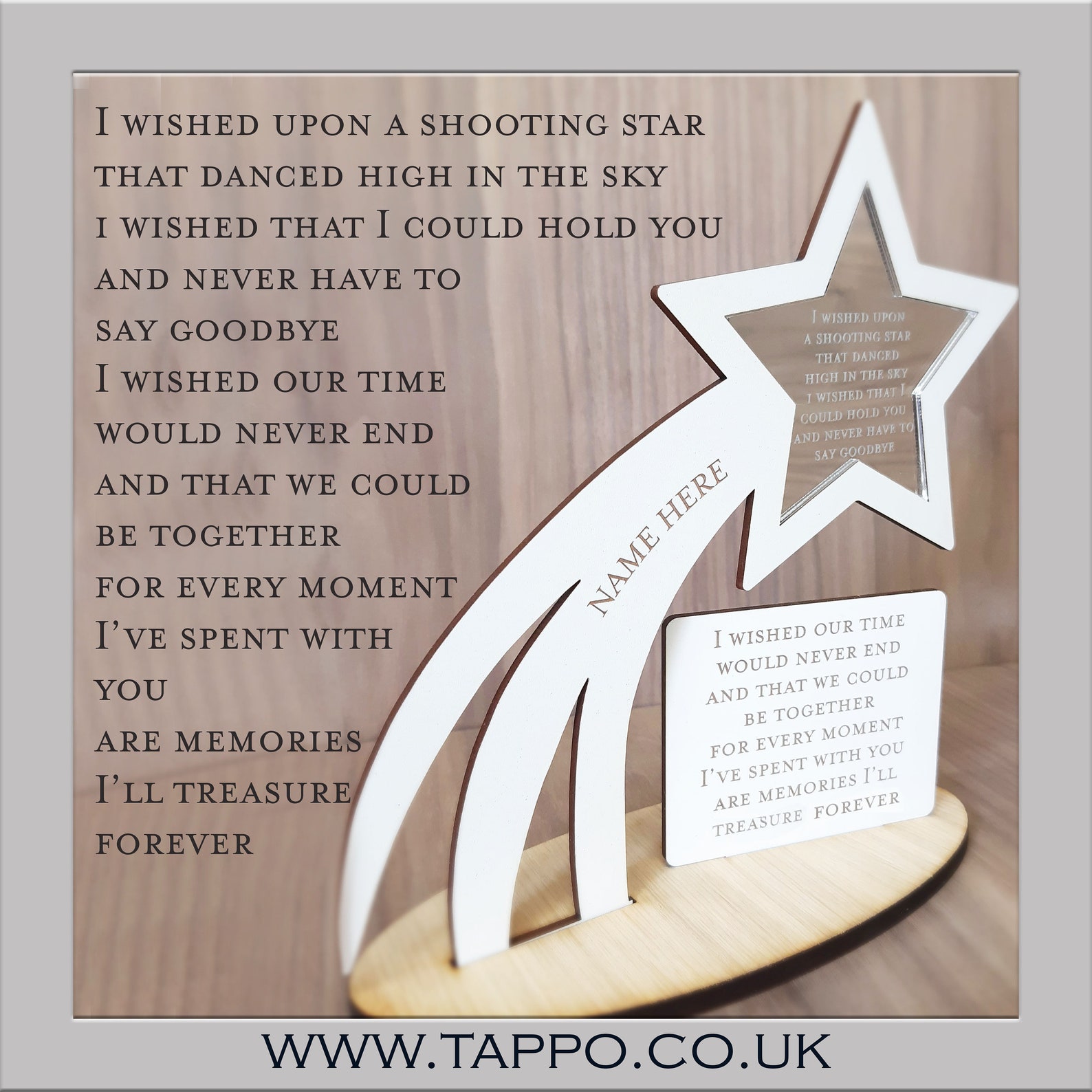 Shooting Star Memorial Keepsake Sympathy Funeral Gift Etsy