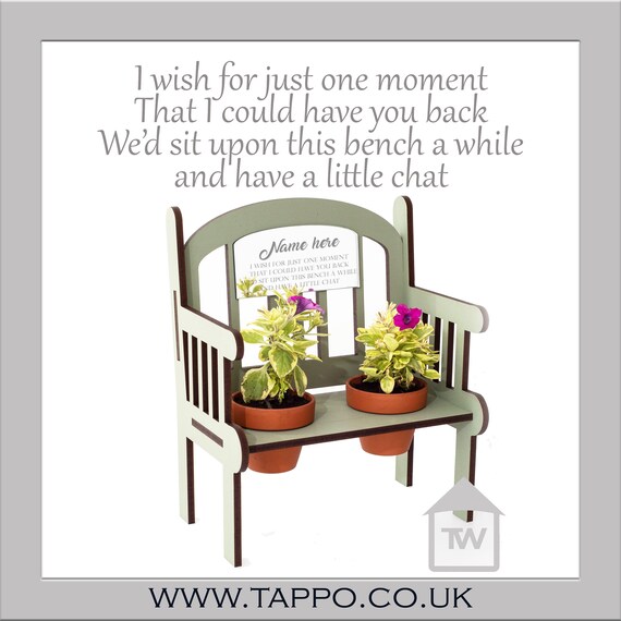 I Wish Verse Miniature Memorial Bench Keepsake Sympathy Etsy