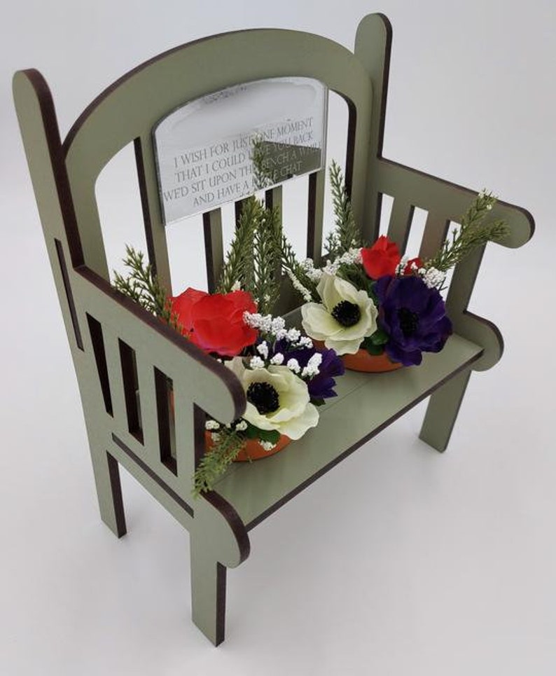 I Wish Verse Miniature Memorial Bench Keepsake Sympathy Etsy UK