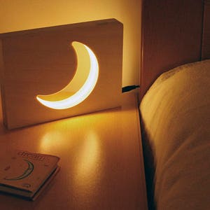 Moon Lamp With Sensor Switch Made From Plywood | Night Light For Bedroom | LED Moon Lamp | Desk light