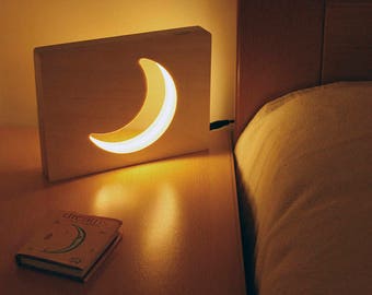 Moon Lamp With Sensor Switch Made From Plywood | Night Light For Bedroom | LED Moon Lamp | Desk light