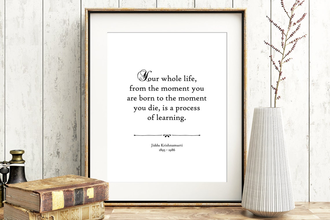 printable desk book quote krishnamurti quote instant