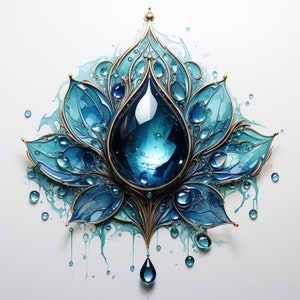 Clipart water drop 3 JPEG