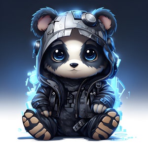 Clipart panda cyberpunk 3 Hi-res JPEG