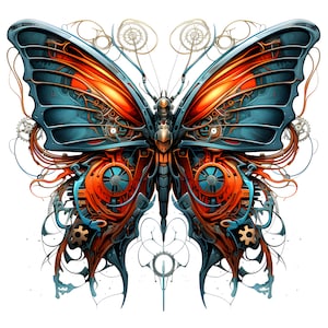 Clipart butterfly cyberpunk 3 Hi-res JPEG