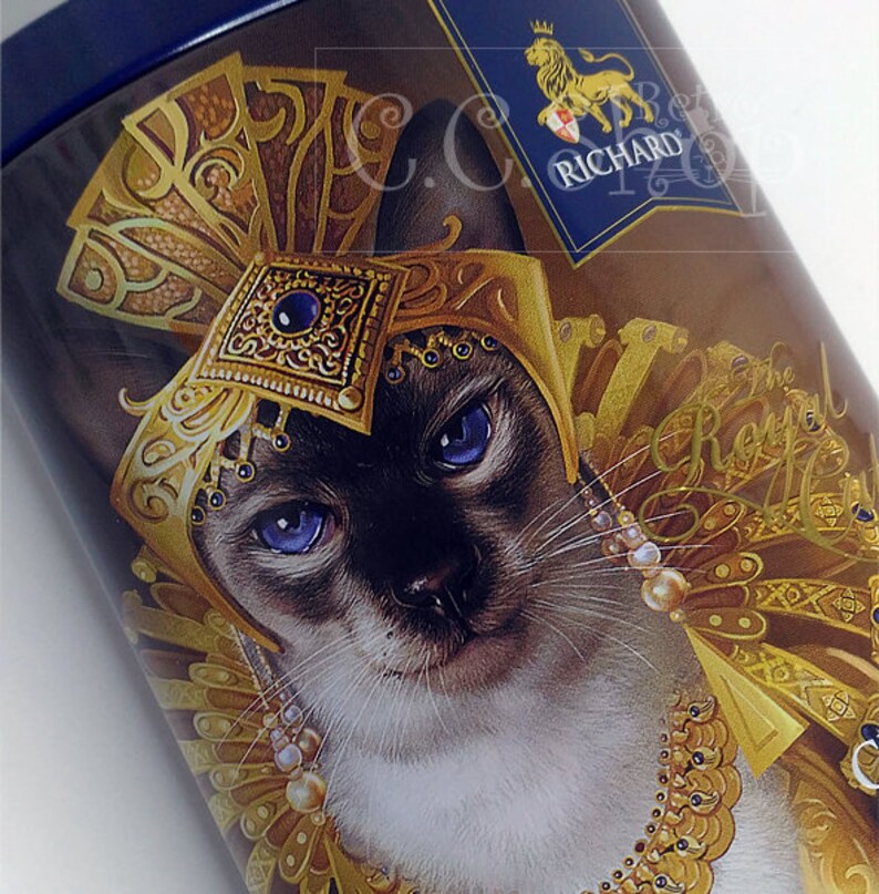 Richard Tea Metal Box the Royal Cats Tin Box Ceylon Black Tea Etsy