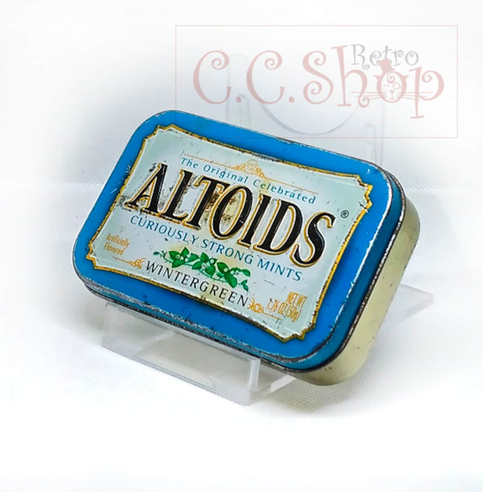 Old Tin Box ALTOIDS Strong Mints Wintergreen Collectible Etsy