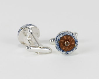 Cufflinks No. 3 with copper colored rivet