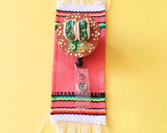 Taco Plate Badge Reel, Mexican Food Retractable ID Holder Nurse
