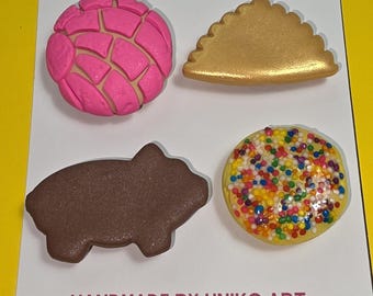 Pan Dulce MAGNET SET Mexican latina Pan Dulce panaderia gift mothers day gift Mexican home decor office decor fridge magents