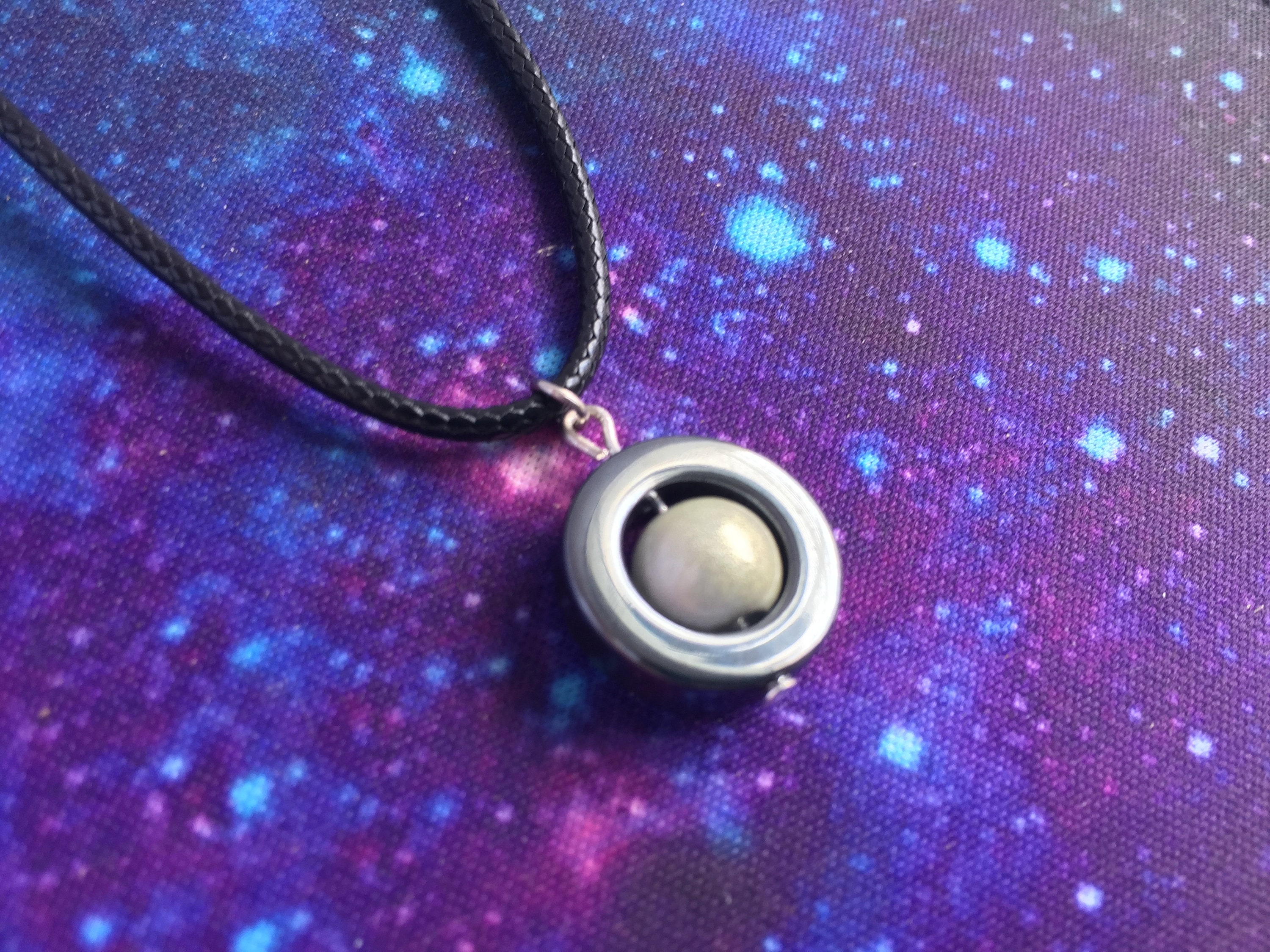 Planet Fidget Necklace / Spinning Saturn Neptune & Jupiter | Etsy
